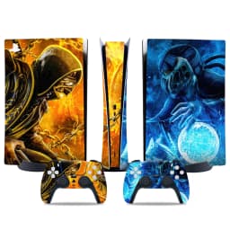 For PS5 Digital Protective Skin Sticker Vinyl Decal Full Set Cover Wrap for Game Console and 2 Controllers