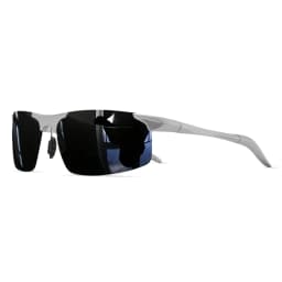 Classic Retro Semi-Rimless Square Polarized Sunglasses - Lightweight PC Frame & Spring Hinges, UV400 Unisex for Driving, Fishing