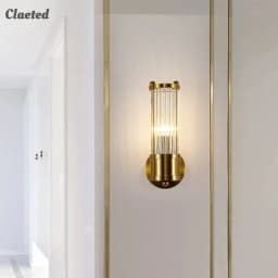 Nordic Minimalist Wall Lamp Living Room Background Wall Staircase Hallway Light Luxurious Crystal Light Bedroom Bedside Lamp