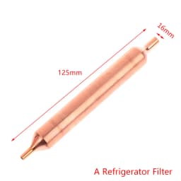 【LM】1pcs Refrigerator Filter Dryer 19mmx130mm For Refrigeration Copper Filter Drier Single Tube Filter Refrigerator Accessories