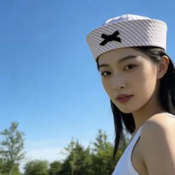 Sailor hat and scarf suit Navy Hat Unisex Captain Hat Navy Marine Hat For cruise lines, adult parties, Navy, cosplay, Outdoor