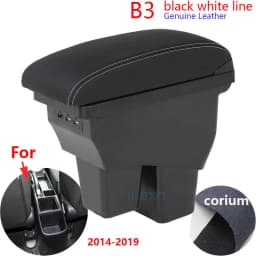 For Honda Jazz Armrest For Honda Fit Jazz 3 Car Armrest Box 2014-2019 Retrofit Accessorie Car Storage Box Simple installation