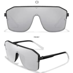 New Brand Fashion Square Big Frame Sunglasses Men Women Cycling Goggles Outdoor Sports Driving Travel Windproof Eyewear Festival