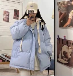 New Winter Thick Warm Fake Two Pieces Down Cotton Jacket Woman Parkas Overcoat Autumn Female Korean Loose Puffer Outerwear Black