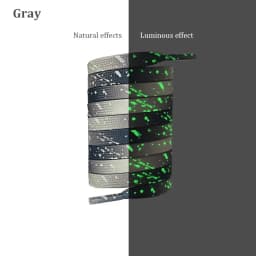 Flat Luminous Shoelaces for Sneakers Fluorescent Glow-in-the-dark Printing Cashew Flower Splash Ink Shoe Laces for Woman Man