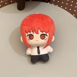 Chainsaw Man Q Version Makima Character Two-Dimensional Plush Pp Cotton Filling Soft Hand Doll Keychain Zipper Decoration Gift