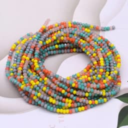 New Mixed AB color 2mm Czech crystal Glass Beads Rondelle Faceted Crystal Beads Needlework Loose Spacer Beads for Jewelry Making