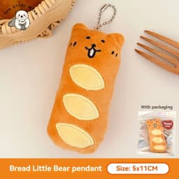 1/3 Pcs Cute Food Pendant Creative Plush Pendant Bag Keychain Decorative Pendant