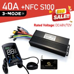 48V 72V 40A 1000W 1500W 2000W Ebike Brushless Motor Sine Wave Controller with S100 NFC LCD Display For E-Mountain Bike Scooter