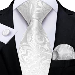160cm Length Men's Tie Set Handkerchief Cufflinks Wedding Party Accessories Neck Ties Gift for Men Wholesale