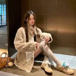 Winter 2026 New Eco-Friendly Short Thickened Lamb Fur Jacket Stand Collar Korean Style Women's Fashion Outerwear Coat
