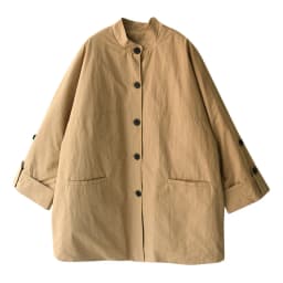 F92220 Artistic Casual Stand-Up Collar Oversize Adjustable Wide-Sleeve Cotton Jacket Coat for Women Winter