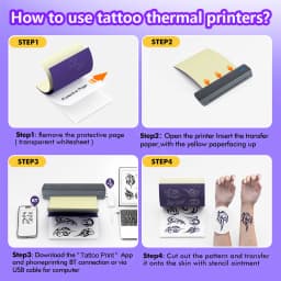 C80 Wireless Tattoo Stencil Printer,Portable A4 Thermal Printer Kit for Tattoo Artists,Compatible with Phone,iPad & PC