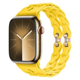 Chain Link Silicone Strap for Apple Watch Band Ultra 3 2 49mm 44mm 40mm 45mm 41mm 42mm Bracelet for Series 11 10 9 8 7 6 5 4 SE3