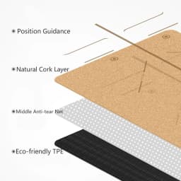 4mm Natural Cork TPE Printed Yoga Mat Non-slip Esterilla Yoga Sweat-absorbing Home Fitness Pad Gymnastics Pilates Mats With Bag