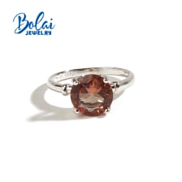 925 Sterling Silver Ring with Color Diaspore Zultanite Round 10mm Created Gemstone Fine Jewelry for Women Daily Wear Nice Gift