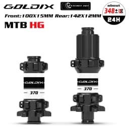 GOLDIX M370 MTB Bike Hub 24H Straight Pull 6-Bolt Disc Brake 36T Ratchet Sealed Bearing Boost HG XD MS Freehub Thru Axle Hubset