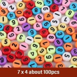 7mm Black White Mixed Letter Acrylic Beads Round Flat Alphabet Spacer Beads For Jewelry Making Handmade Diy Bracelet Necklace