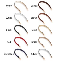 10 Colors PU Leather Bag Strap Handbags Handles For Handbag Short Bag Strap Purse Strap Golden Buckle Replacement Bag Belt Band