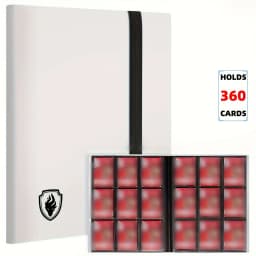 9 Pocket Trading Card Binder Holds 360 Cards, Sleek Side-Loading Card Album, Sturdy Card Collection Folder for TCG