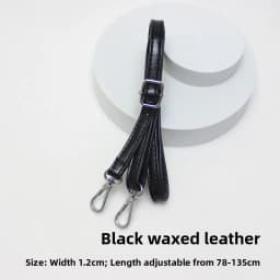 New Yu Black Leather Bag Strap Single Shoulder Crossbody Bag Long Strap School Bag Backpack Accessories Women's Bag Belt