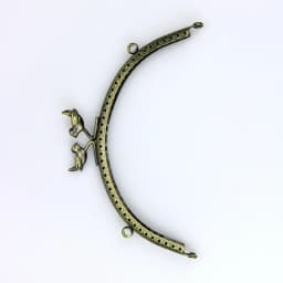 1 Piece 15 CM Antique Bronze Semicircle Cartoon Bird Bead Metal Purse Frame Embossing Kiss Clasp DIY Bag Accessory