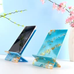 DIY Mobile Phone Holder Mirror Silicone Mold Creative Desktop Phone Stand Tablet Bracket Epoxy Resin Molds Home Office Tools