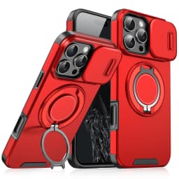 Heavy-duty Rugged Magnetic Stand Case For iPhone 18 17 Air 16 E 15 14 13 12 Pro Max Plus Slide Camera Protect For Magsafe Cover