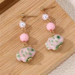 Cute Octopus Earrings Creative Glass Octopus Long Drop Earrings Unqiue Marine Series Design Earrings Wholesale Custom Packaging