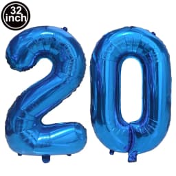 Blue Large Numbers Balloon 32 Inch 0 1 2 3 4 5 6 7 8 9 Birthday Digit Bachelorette Balloons Figure Golob Party Ballon Decoration