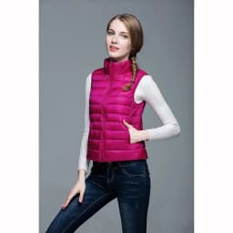 Slim Women Down Vests Spring Autumn Ultra Light Coat Sleeveless Duck Down Coat Stand-up Collar Waistcoat Portable Vest Female