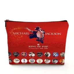 Super Star Michael Jackson Cosmetic Bag Double Print Makeup Bags Women Wedding Handbag Lady Travel Organizer Child Wallet