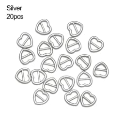 Newest 20/40pcs 4mm Mini Ultra-small Tri-glide Buckle Belt Heart Shaped Buckle Doll Bag Buckles Diy BDoll