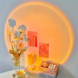 USB Sunset Glow Atmosphere Lamp Gooseneck Projection Lamp Self Photography Night Light For Bedroom Living Room