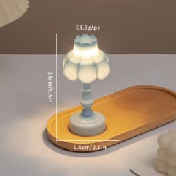 1:12 Dollhouse Miniature Flower Bud Table Lamp Night Light Furniture Home Model Decor Toy Doll House Accessories
