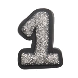 1-12Pcs PVC Flash Powder Star Numbers Shoe Charms Buckle Clog Silver Series Slipper Decoration Fit DIY Cool Backpack