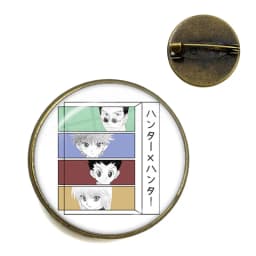 Anime Hunter x Hunter Hisoka Testing Glass Dome Pin Badge Cosplay Kurapika Killua Zoldyck GON·FREECSS Number Brooch Gift