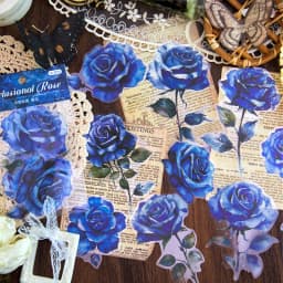 10 pcs/pack Large size rose Stickers Decorative Stick Labels Diary Album Scrapbooking material DIY junk journal supplies