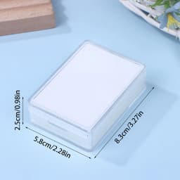 Transparent Diamond Jewelry Display Box With Foam Pad Bare Stone Gem Storage Container Case Glass Beads Organizer Packaging Box