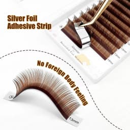 Abonnie L M Curl Brown Classic Individual Eyelashes Russian Volume Lashes
