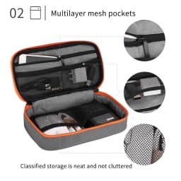Travel Cable Organizer Bag Storage Pouch Carry Case Portable Waterproof Storage Bags for USB Charger Cable Cord and Electronics