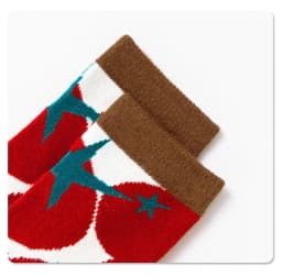 5 Pairs Girls Crew Socks Floral Pattern Children's Socks Autumn Cotton Socks