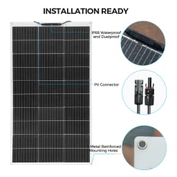 Solar Panel Complete Kit 12V 100W 200W 24V Flexible Photovoltaic 100W Controller Power for Battery Boat Rv Home Camper Camping