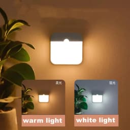 PIR Motion Sensor LED Night Light USB Rechargeable Night Lamp Wireless Closet Light For Kitchen Cabinet Staircase Wardrobe Lamp