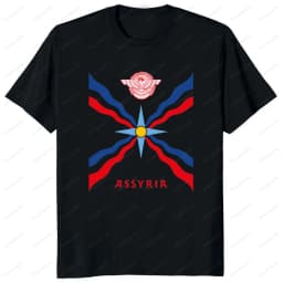 Assyrian Empire Flag Graphic Ashur Assyria Ancient Mesopotamia Vintage Classics Tshirt Cotton Short Sleeve Y2k Man T Shirt