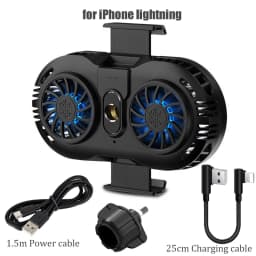 BFOLLOW 10W 2 in 1 Mobile Phone Cooler Wire Charging Cooling Fan with Clip Radiator Mount for Game Live Stream iPhone Samsung