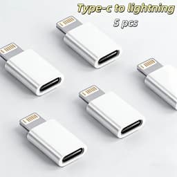 5‑Pack Type‑C Female To Lightning Male Charging Adapter Converter For Phone 14‑11 Series iPad AirPods