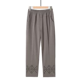 Elegant Thin High Waist Nine-Piece Pants for Middle-Aged And Elderly Women Summer Casual Loose Fit Grandmother Long Trousers