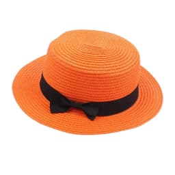 Women's British-Style Summer Hat Simple Small-Brimmed Straw Hat Korean-Style Bow-Knot Flat-Top Sun Hat Popular Women's Straw Hat