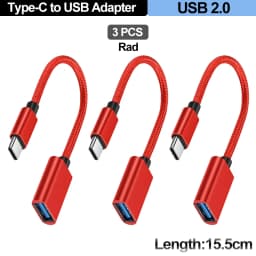 For Mobile Phone USB Female to Type C Male Adapter OTG 15.5CM Long Cable For Xiaomi Samsung S20 Huawei OTG Data Cable Converter